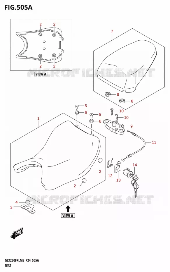 SEAT Suzuki MOTO 250 GSX-R 2023  GSX250FRLX / GSX250FRL M3 (P24)
