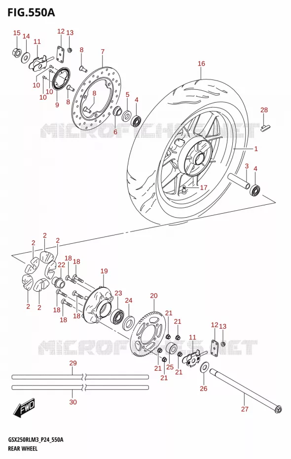 ACHTERWIEL Suzuki MOTO 250 GSX-R 2023  GSX250RL M3 (P24)