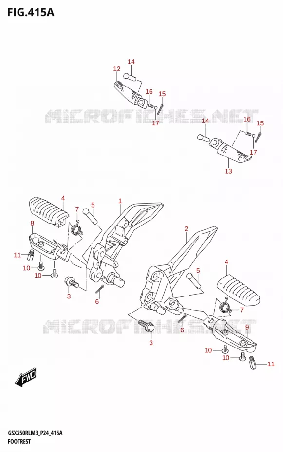 FOOTREST Suzuki MOTO 250 GSX-R 2023  GSX250RL M3 (P24)