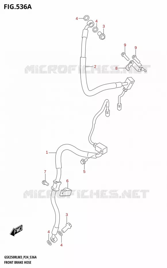 FRONT REMSLANG Suzuki MOTO 250 GSX-R 2023  GSX250RL M3 (P24)