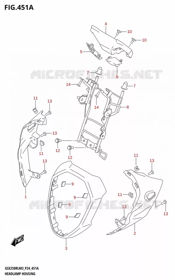 KOPLAMPBEHUIZING Suzuki MOTO 250 GSX-R 2023  GSX250RL M3 (P24)