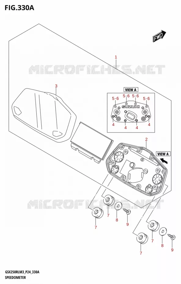 SNELHEIDSMETER Suzuki MOTO 250 GSX-R 2023  GSX250RL M3 (P24)