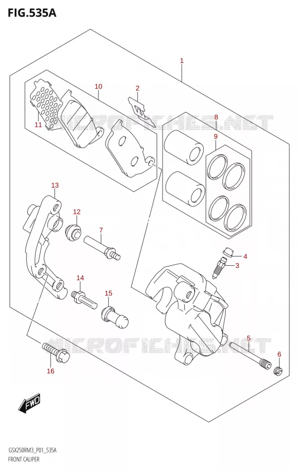 FRONT CALIPER Suzuki MOTO 250 GSX-R 2023  GSX250RRLJ M3 (P01)