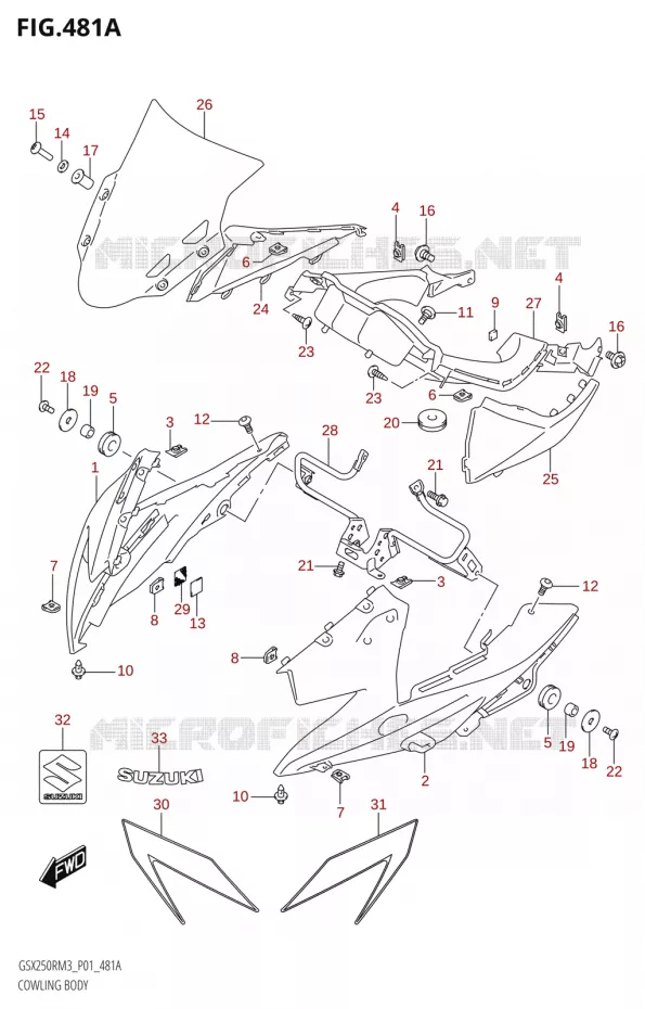 KUIP (GSX250RRLJ:M3:P01) Suzuki MOTO 250 GSX-R 2023  GSX250RRLJ M3 (P01)