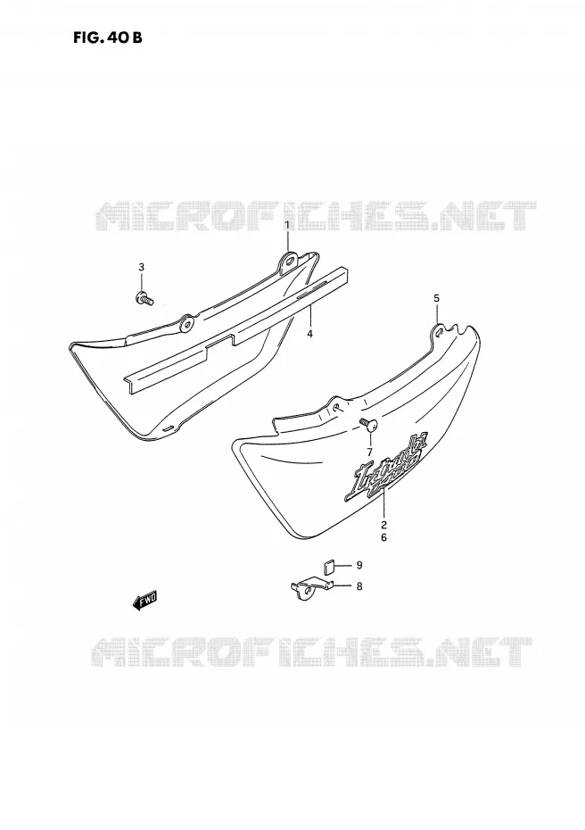 ACHTER KUIP  (MODELE N/P/R) Suzuki MOTO 1400 INTRUDER 1991  VS1400GLFM(E2)