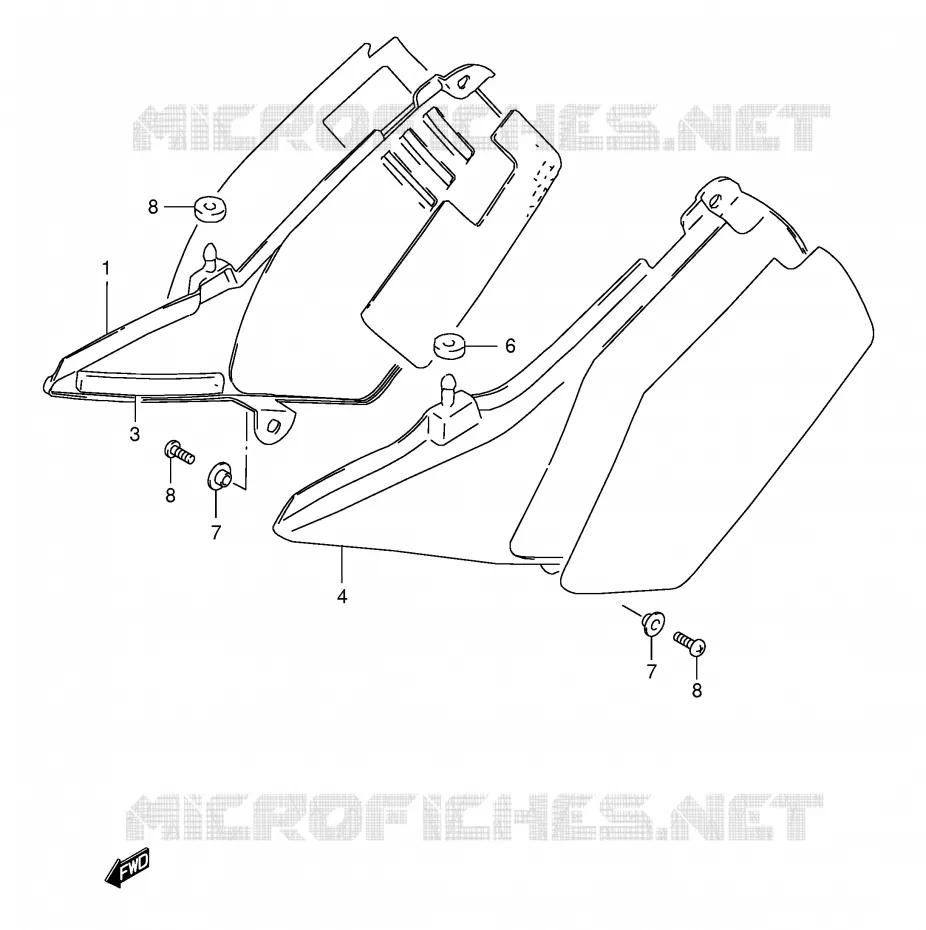 ACHTER KUIP  (MODELE R P31) Suzuki MOTO 125 TS-ER 1994  TS125ERR(E1)
