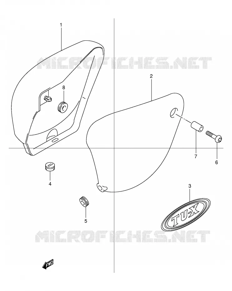 ACHTER KUIP Suzuki MOTO 125 TU 1999  TU125XTX(E2)