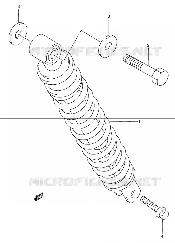 ACHTER SCHOKDEMPER Suzuki MOTO 50 STREET-MAGIC 2000  TR50SY(E2)