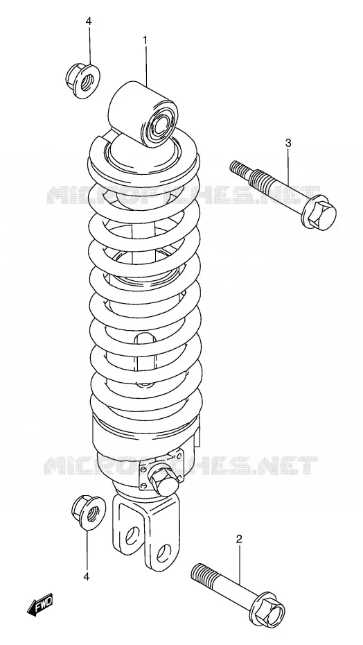 ACHTER SCHOKDEMPER Suzuki MOTO 50 TS-W 1984  TS50WE(E6)