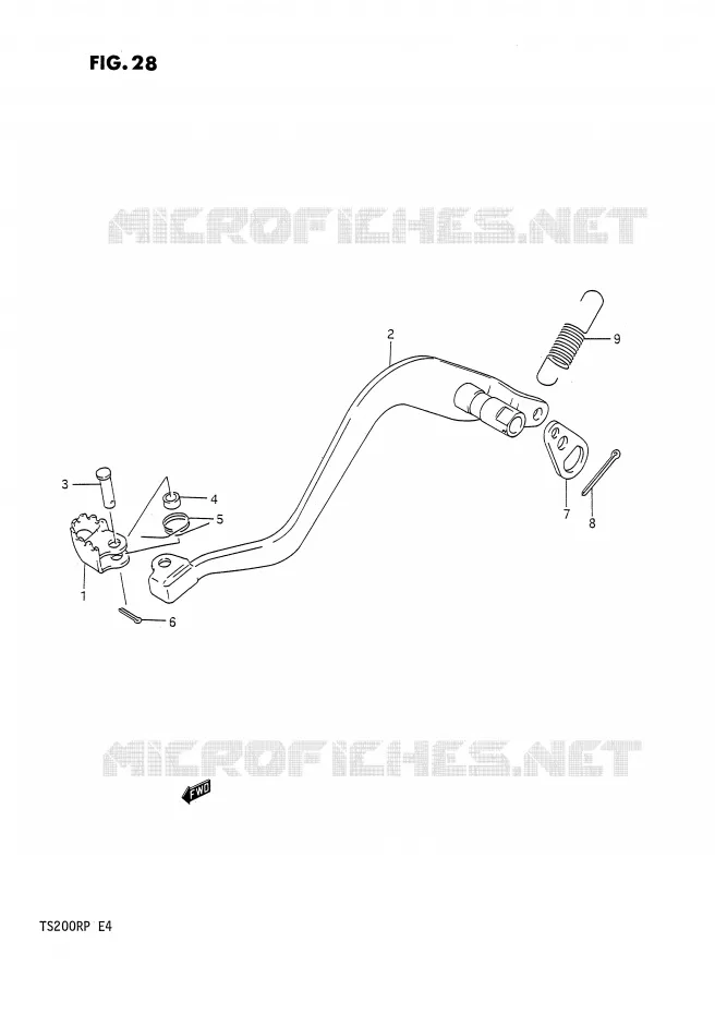 ACHTERREM Suzuki MOTO 200 TS-R 1993  TS200RP(E4)