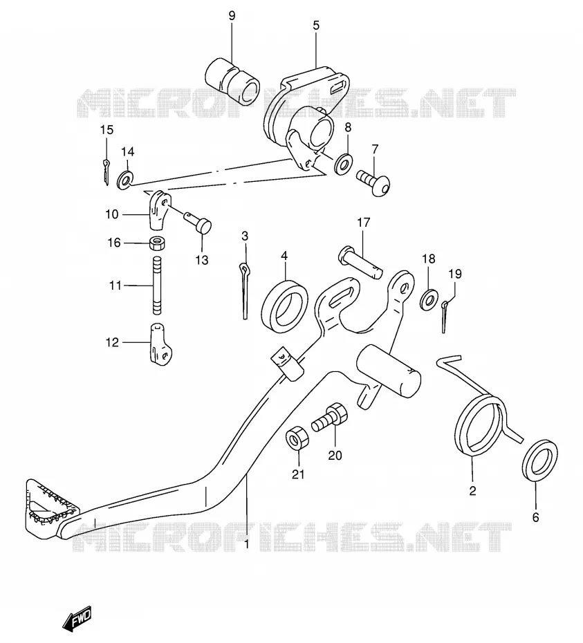 ACHTERREM Suzuki MOTO 50 TS-X 1991  TS50XAM(E4)