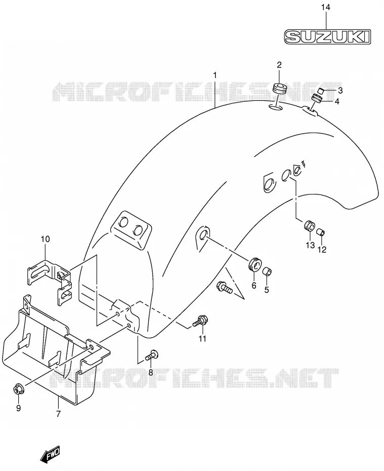 ACHTERSPATBORD Suzuki MOTO 125 INTRUDER 2006  VL125K6(E2)