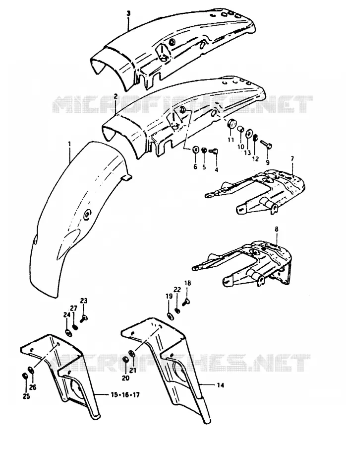 ACHTERSPATBORD Suzuki MOTO 50 TS-ER 1982  TS50ERKZ(Z/D)
