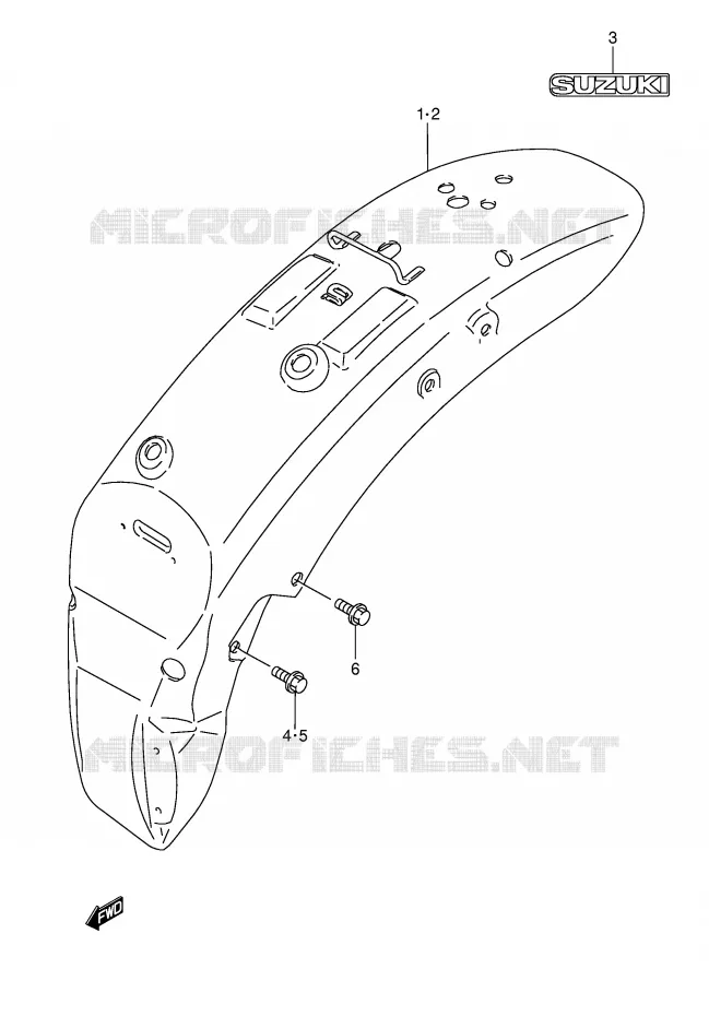 ACHTERSPATBORD Suzuki MOTO 800 INTRUDER 2004  VS800GLK4(E3/E28)