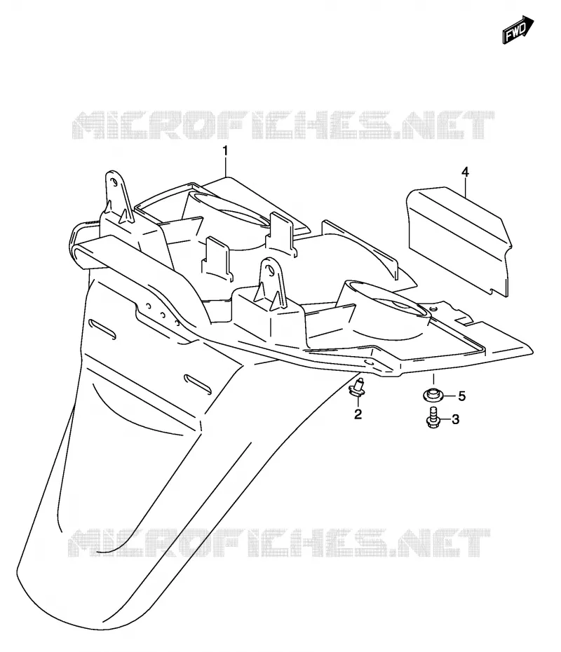 ACHTERSPATBORD Suzuki SCOOTER 150 BURGMAN 2002  UH150K2(P19)