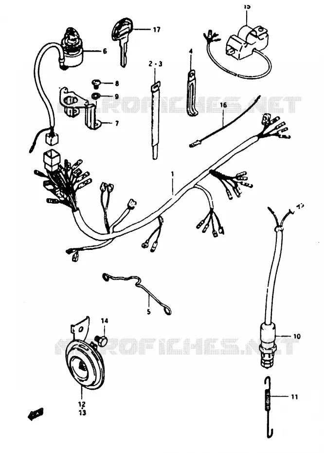 BEDRADING Suzuki MOTO 50 TS-ER 1982  TS50ERKDBZ(Z/D)