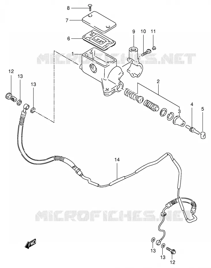 CLUTCH HOOFDREMCILINDER Suzuki MOTO 800 INTRUDER 2000  VS800GLY(E2)