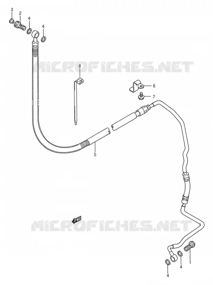 CLUTCH HOSE Suzuki MOTO 1400 INTRUDER 1993  VS1400GLFP(E28)