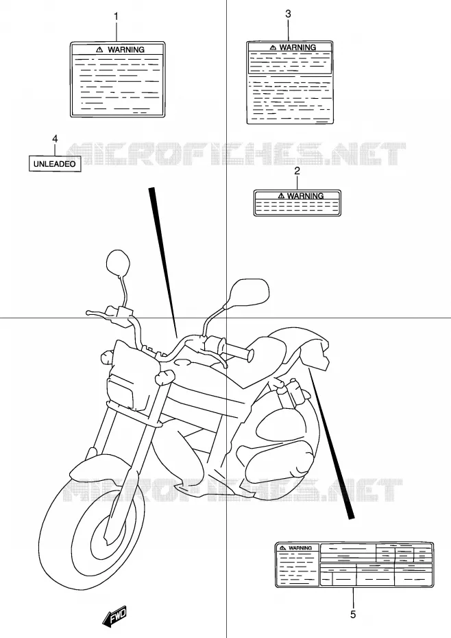 ETIKET (MODELE W/X) Suzuki MOTO 50 STREET-MAGIC 2000  TR50SY(E2)