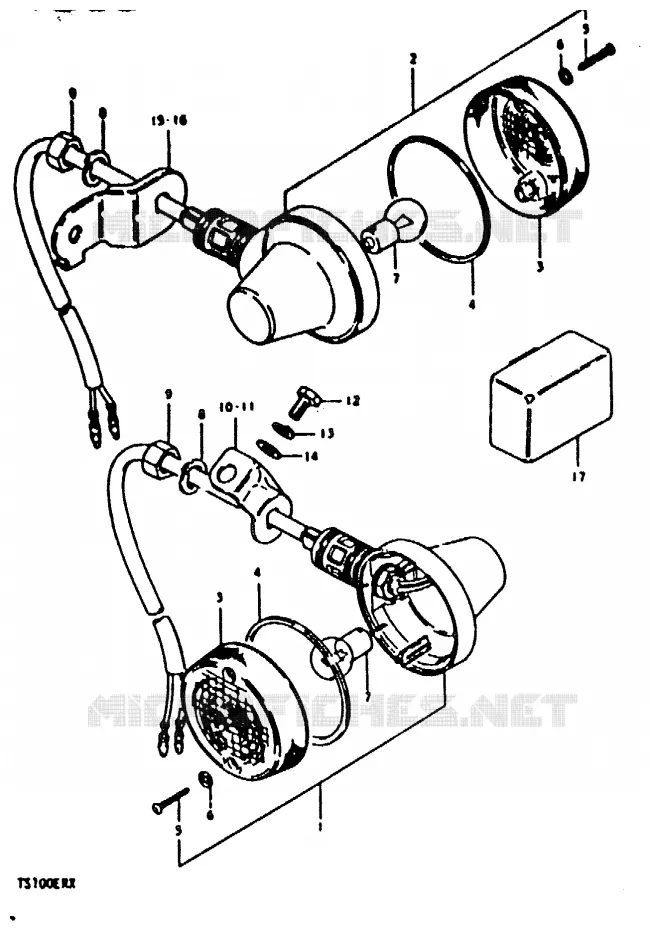 INDICATOREN Suzuki MOTO 100 TS-ER 1999  TS100ERX(T/X)