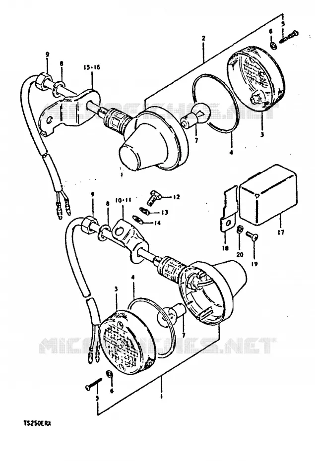 INDICATOREN Suzuki MOTO 250 TS-ER 1996  TS250ERT(T/X)