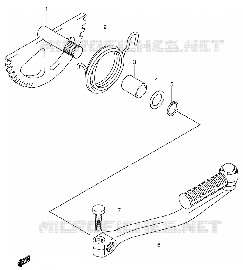 KICKSTARTER Suzuki SCOOTER 150 UE 2001  UE150CTK1(P19)