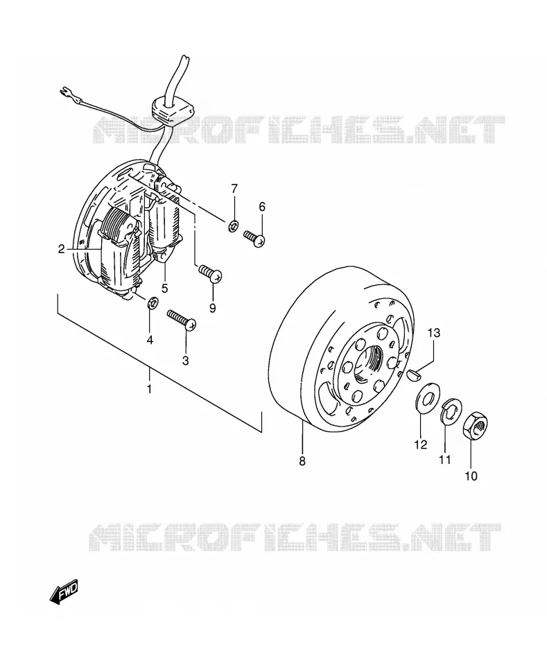 ONTSTEKING (MODELE R P9) Suzuki MOTO 125 TS-ER 1990  TS125ERL(E1)