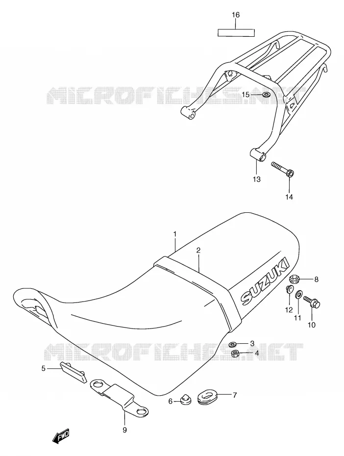 SEAT (MODELE M/N/P) Suzuki MOTO 125 TS-R 1993  TS125RP(E2)