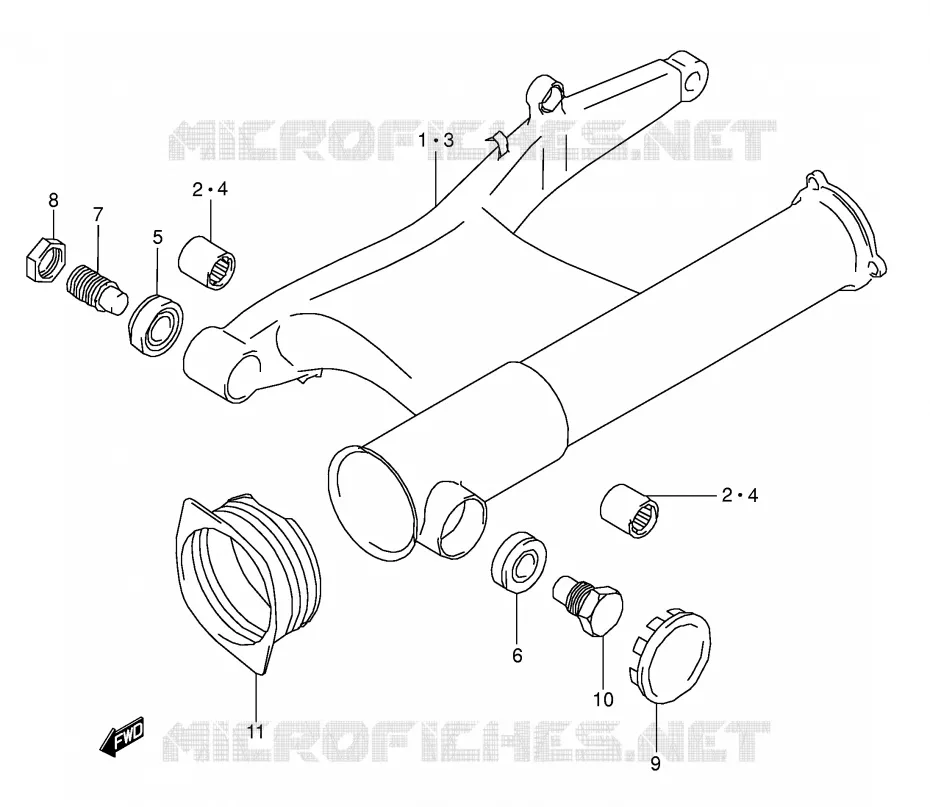 SWINGARM Suzuki MOTO 1500 INTRUDER 2001  VL1500K1(E2)