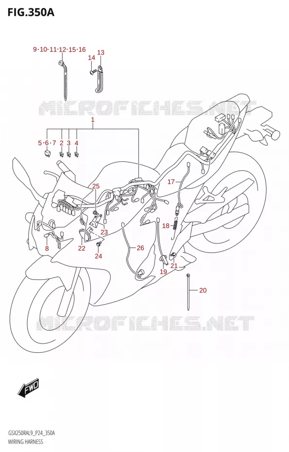 BEDRADING Suzuki MOTO 250 GSX-R 2019  GSX250RA L9/GSX250RZA L9 P24
