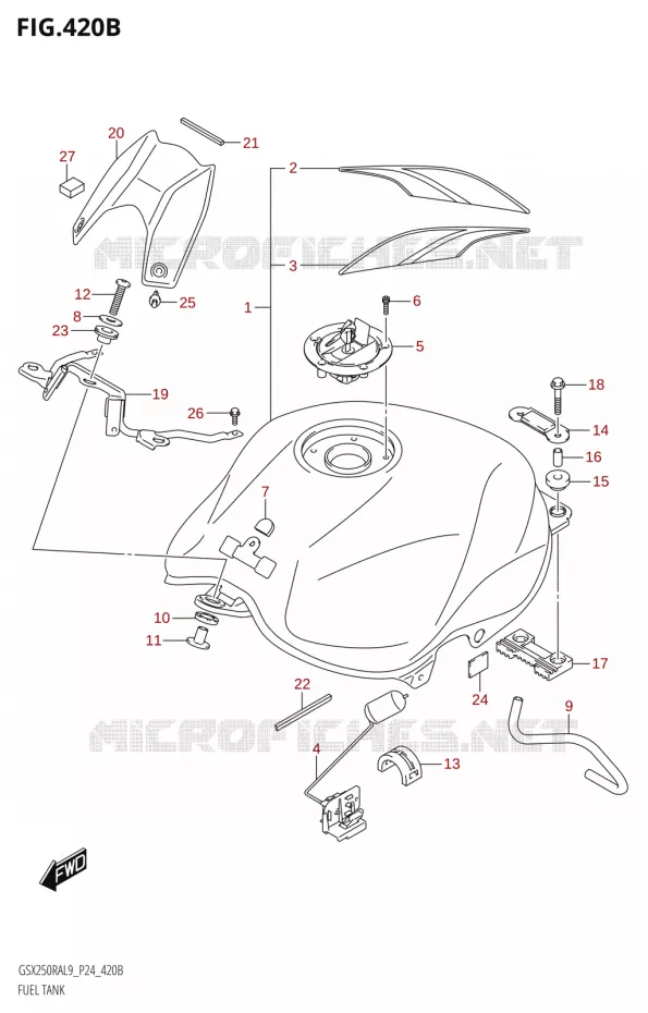 BENZINETANK (GSX250RZA:L9:P24) Suzuki MOTO 250 GSX-R 2019  GSX250RA L9/GSX250RZA L9 P24