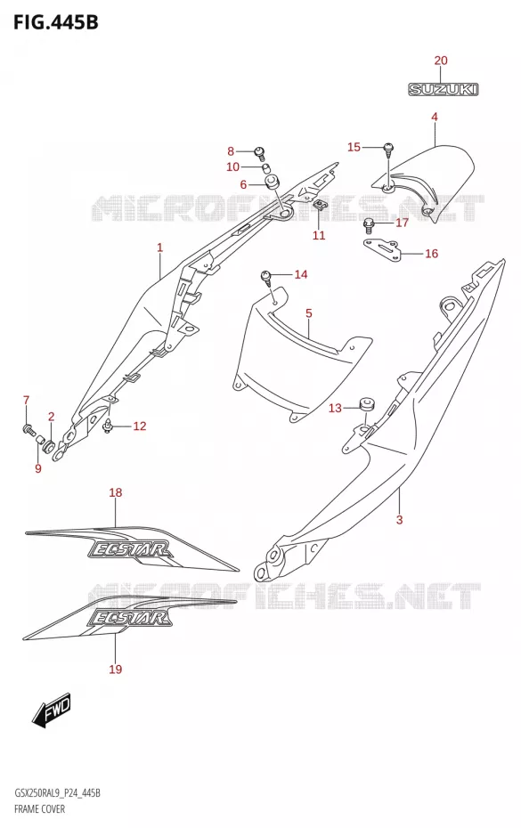 KUIP (GSX250RZA:L9:P24) Suzuki MOTO 250 GSX-R 2019  GSX250RA L9/GSX250RZA L9 P24