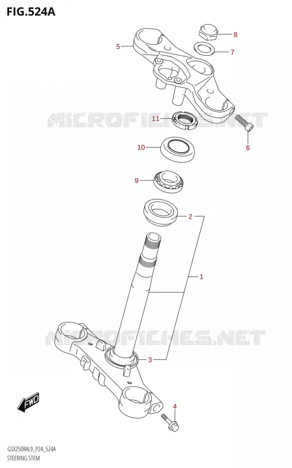 STUURKOLOM Suzuki MOTO 250 GSX-R 2019  GSX250RA L9/GSX250RZA L9 P24