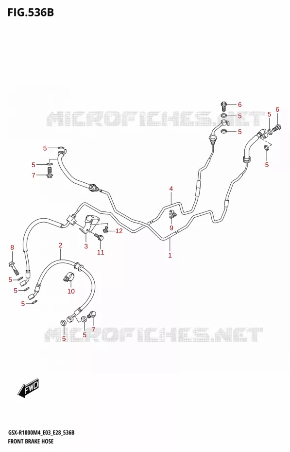 FRONT REMSLANG (GSX-R1000RA,GSX-R1000RZA) Suzuki MOTO 1000 GSX-R 2024  GSX-R1000A M4 E03 E28 E33