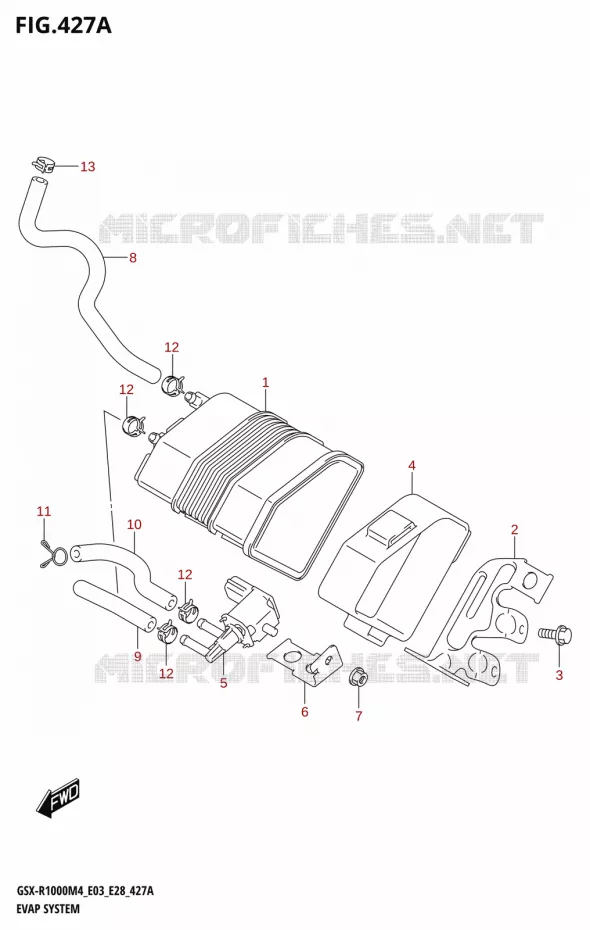 FUEL EVAP SYSTEM (E33) Suzuki MOTO 1000 GSX-R 2024  GSX-R1000A M4 E03 E28 E33