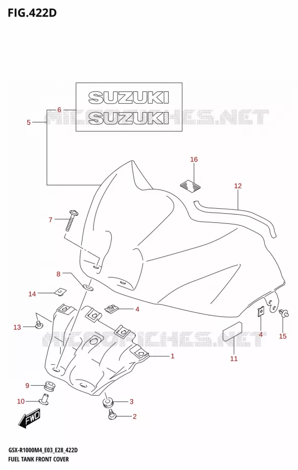 FUEL TANK VOORKLEP (GSX-R1000RZA:E33) Suzuki MOTO 1000 GSX-R 2024  GSX-R1000A M4 E03 E28 E33