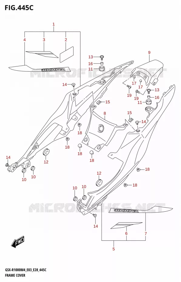 KUIP (GSX-R1000RZA) Suzuki MOTO 1000 GSX-R 2024  GSX-R1000A M4 E03 E28 E33
