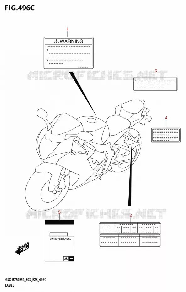 ETIKET (E03) Suzuki MOTO 750 GSX-R 2024  GSX-R750 M4 (E03,E28,E33)