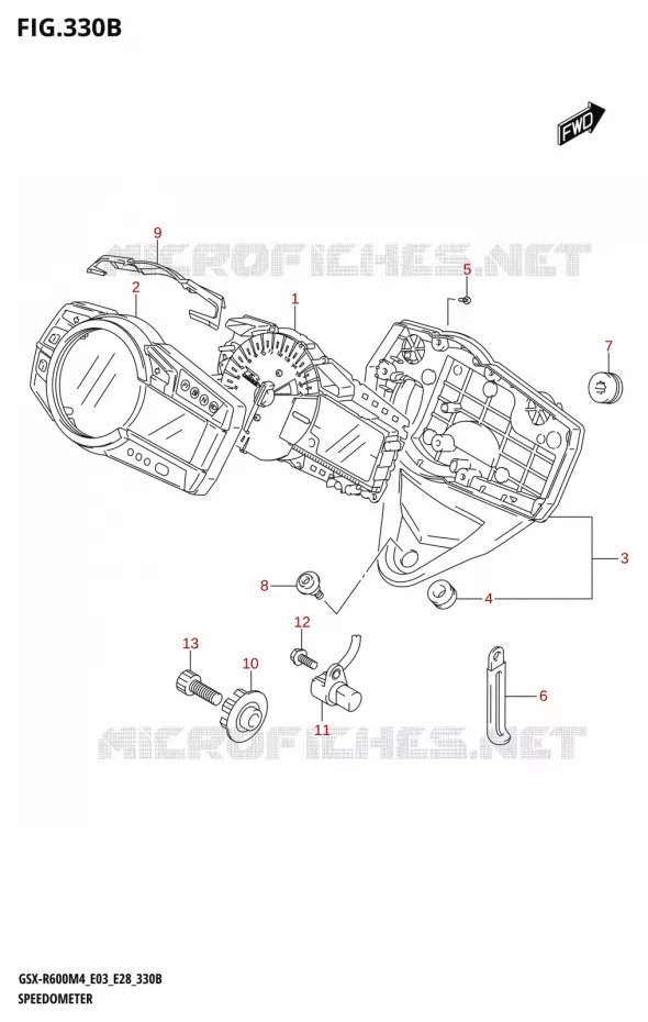 SNELHEIDSMETER (E28) Suzuki MOTO 600 GSX-R 2024  GSX-R600 M4 (E03,E28,E33)