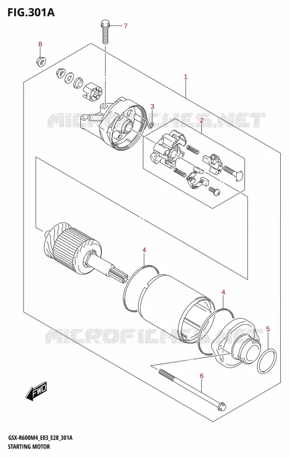 STARTMOTOR Suzuki MOTO 600 GSX-R 2024  GSX-R600 M4 (E03,E28,E33)