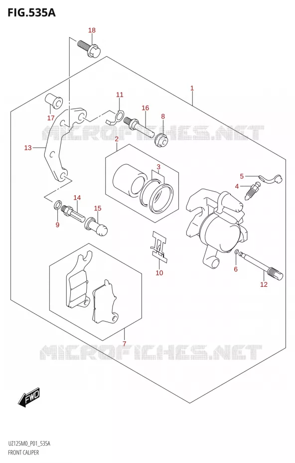 FRONT CALIPER Suzuki SCOOTER 125 ACCESS 2020  UZ125NE M0 (E01)