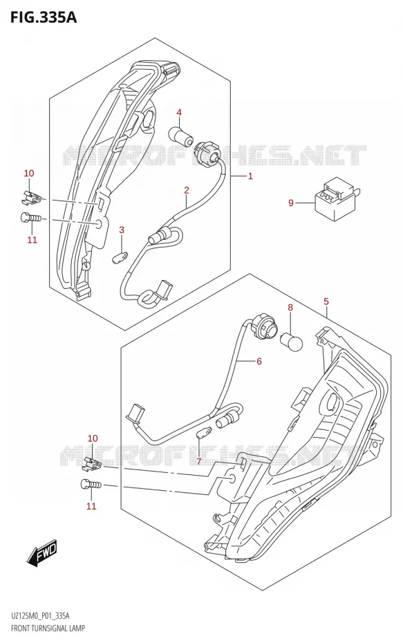 FRONT INDICATOREN Suzuki SCOOTER 125 ACCESS 2020  UZ125NE M0 (E01)
