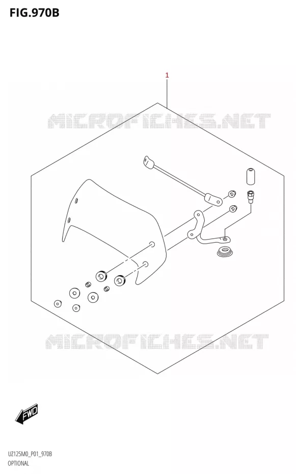 OPTIES (METER VISOR SET) Suzuki SCOOTER 125 ACCESS 2020  UZ125NE M0 (E01)