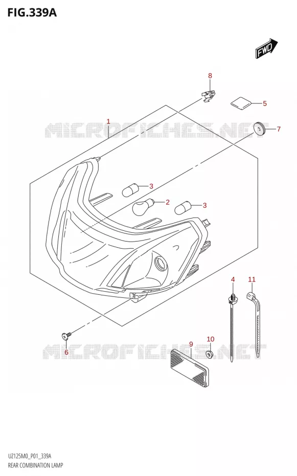 TAIL LIGHT ASSY Suzuki SCOOTER 125 ACCESS 2020  UZ125NE M0 (E01)