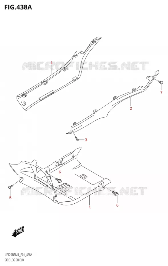 ONDERAANKLEDING Suzuki SCOOTER 125 ACCESS 2021  UZ125NE M1 (E01)
