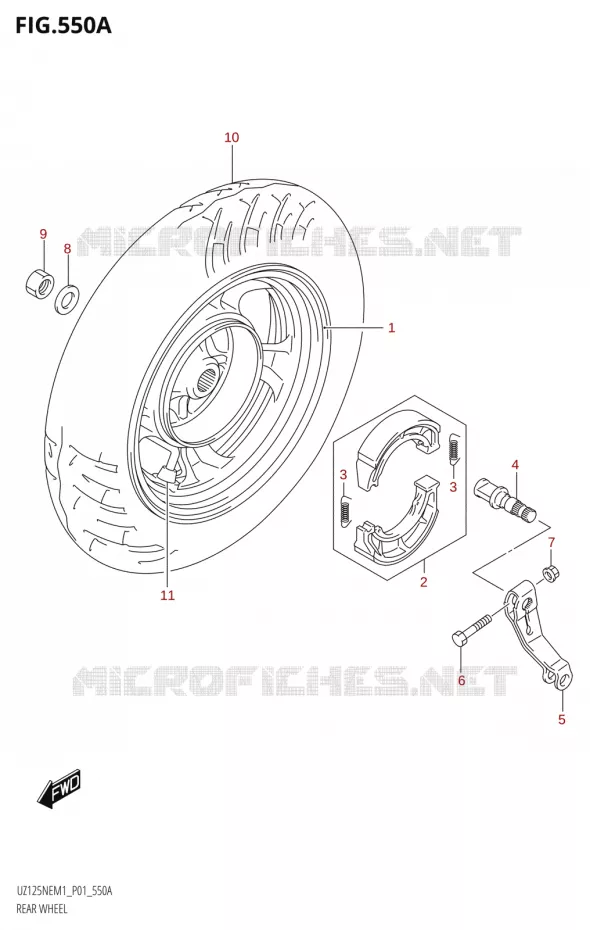 ACHTERWIEL Suzuki SCOOTER 125 ACCESS 2023  UZ125NEY M3 (P19)