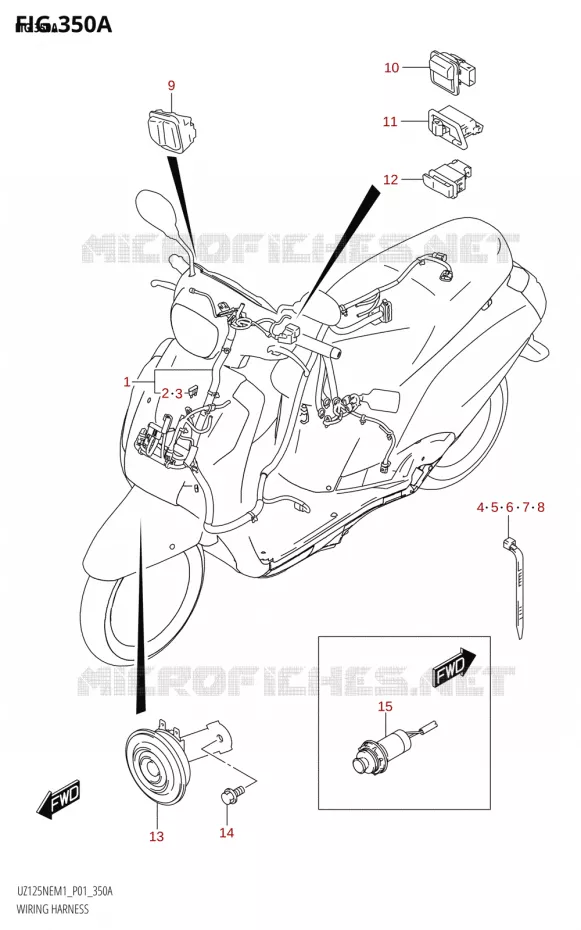 BEDRADING Suzuki SCOOTER 125 ADDRESS 2023  UZ125NEY M3 (P19)