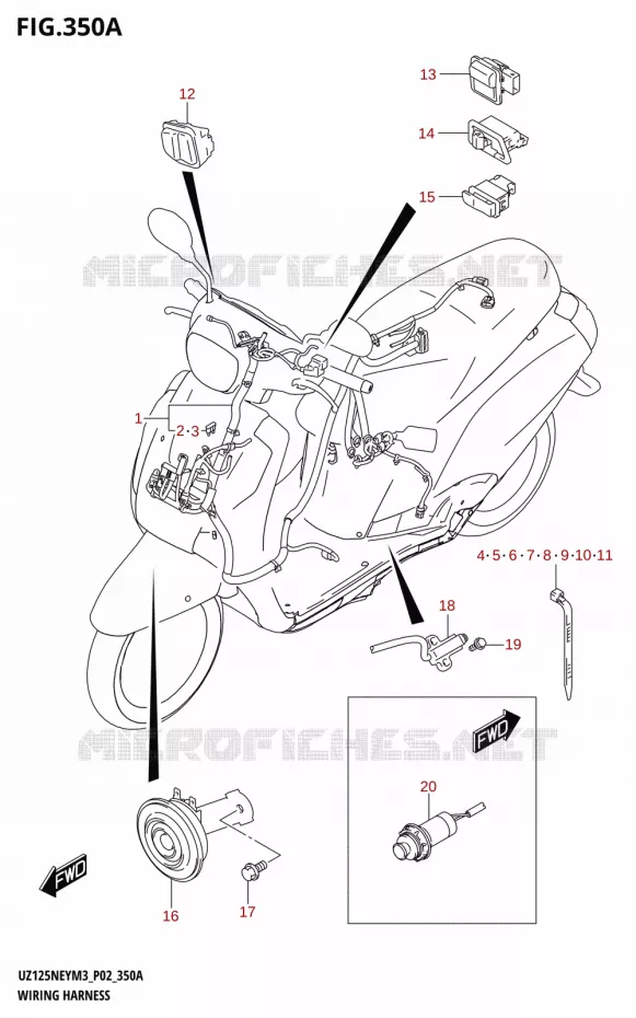 BEDRADING Suzuki SCOOTER 125 ADDRESS 2023  UZ125NEY M3 (P19)