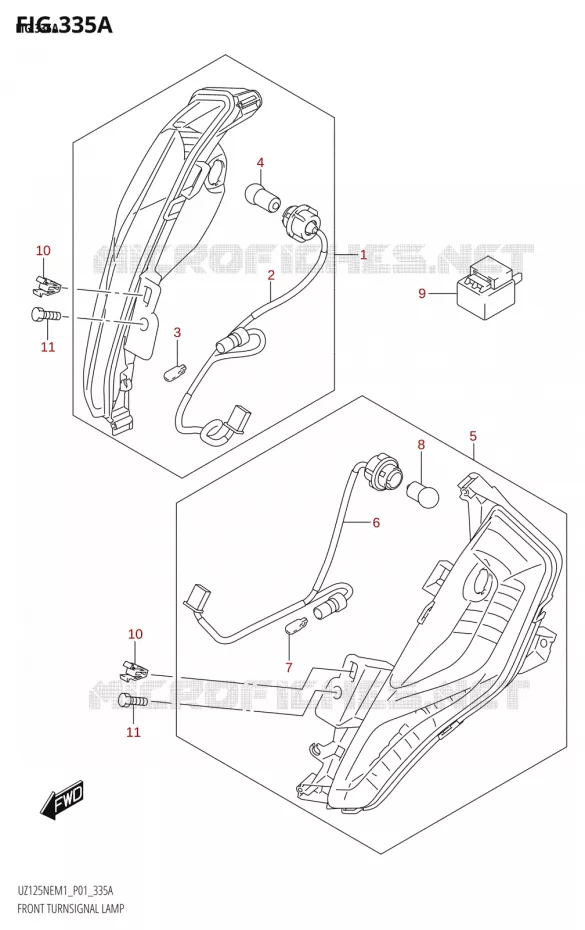 FRONT INDICATOREN Suzuki SCOOTER 125 ACCESS 2023  UZ125NEY M3 (P19)