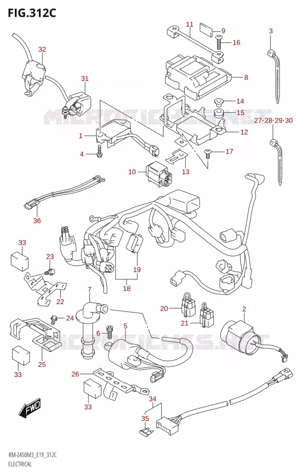 ELEKTRISCH Suzuki MOTO 450 RM-Z 2023  RM-Z450 M3 (E19)